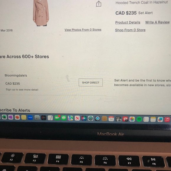 Calvin Klein Hooded Trench Coat in Hazelnut - Picture 5 of 6